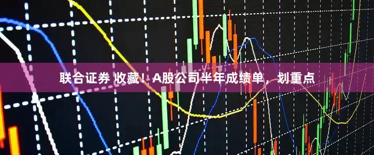联合证券 收藏!A股公司半年成绩单,划重点